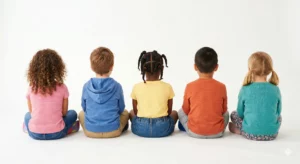 Il y a cinq enfants.