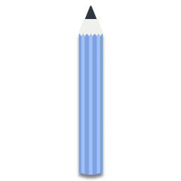 Le crayon est bleu