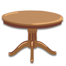 La table est brune