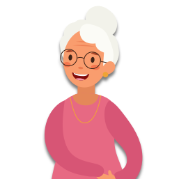 Ma grand-mère a des cheveux blancs