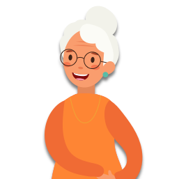 La grand-mère de Julie a des cheveux blancs