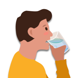Paul aime boire de l’eau