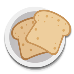 Je mange toujours des toasts au déjeuner
